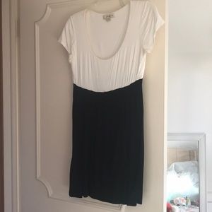 Black and white mini dress